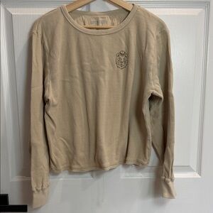 Beige Long Sleeve Top